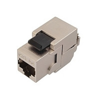 Zásuvka dátová RJ45 samorezný keystone CAT6A STP RJ45 SXKJ-10G-STP-BK-SA (SOLARIX)