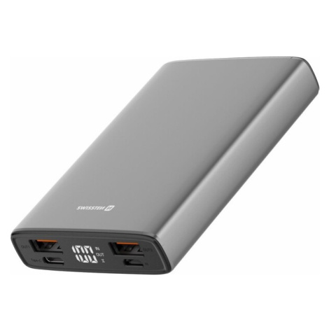 SWISSTEN ALUMINUM POWER BANK 10000 mAh 20W POWER DELIVERY GREY