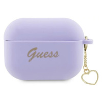 Púzdro Guess AirPods Pro 2 cover purple Silicone Charm Heart Collection (GUAP2LSCHSU)