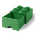 LEGO® úložný box 4 - so zásuvkou tmavo zelená  250 x 250 x 180 mm