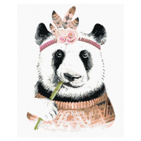 Diamantové maľovanie - BOHO PANDA Rámovanie: vypnuté plátno na rám, Rozmer: 40x50 cm