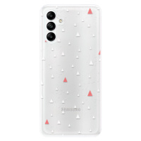 Odolné silikónové puzdro iSaprio - Abstract Triangles 02 - white - Samsung Galaxy A04s
