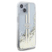 Guess PC/TPU Liquid Glitter Gold Stripe Kryt pre iPhone 15, Transparentný
