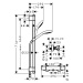 Hansgrohe Croma Select S, sprchová súprava Vario s termostatom Ecostat 1001 CL a sprchovou tyčou