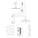 OMNIRES - CONTOUR termostatický podomietkový sprchový systém zlatá kartáčovaná /GLB/ SYSCT11GLB