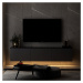 Antracitový TV stolík 160x35 cm Neon – Kalune Design