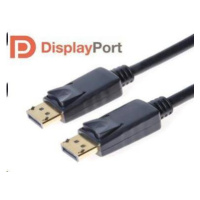 PREMIUMCORD DisplayPort 1.2 pripojovacie káble M/M, pozlátené konektory, 1 m