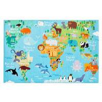 DOPRODEJ: 80x120 cm Dětský kusový koberec Torino kids 233 WORLD MAP - 80x120 cm Obsession koberc