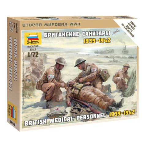 Wargames (WWII) figurky 6228 - British Medic Team (1:72) Zvezda