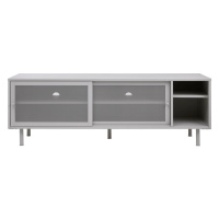 Biely kovový TV stolík 160x55 cm Veep – Unique Furniture