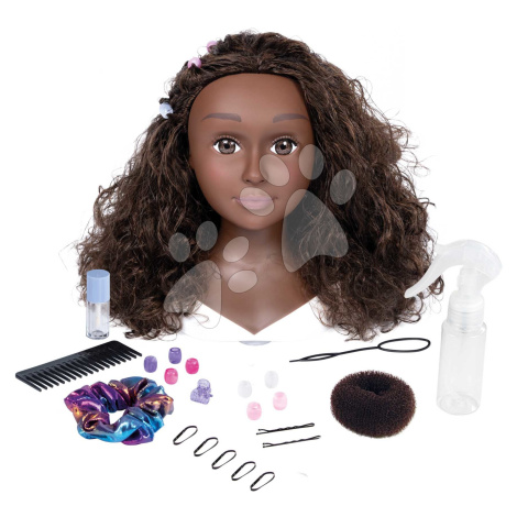 Česacia hlava pre kaderníčku s tmavými vlasmi My Beauty Styling Head Smoby vytváranie účesov s 2