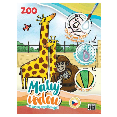 Jiri Models Vodové omaľovánky A4 Zoo