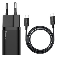 Nabíjačka Baseus Super Si Quick Charger 1C 25W with USB-C cable for USB-C 1m (black) (6953156206