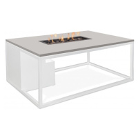 Stôl s plynovým ohniskom COSI- typ Cosiloft 120 biely rám / doska sivá