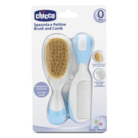 CHICCO Hrebeň a kefa modrá 0m+ set