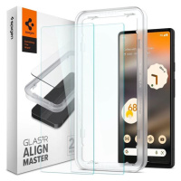 Spigen Glass AlignMaster 2 Pack tvrdené sklo pre Google Pixel 6a číre