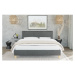Tmavosivá čalúnená jednolôžková posteľ s roštom 90x200 cm Tina – Ropez