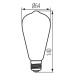 Žiarovka LED 4W , 200lm , 1800K  ,ST64 A 4W-SW