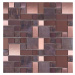 Medená mozaika Premium Mosaic Stone metalická hnědá 30x30 cm mat / lesk MOS4823CO