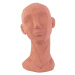 Terakotovooranžová dekoratívna soška PT LIVING Face Art, výška 28,4 cm