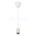 Závesné jednoduché svietidlo Cocrete E27 biele VT-7668 (V-TAC)