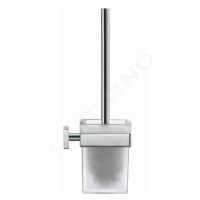 DURAVIT - Karree WC kefa nástenná s držiakom, chróm/mliečne sklo 0099571000