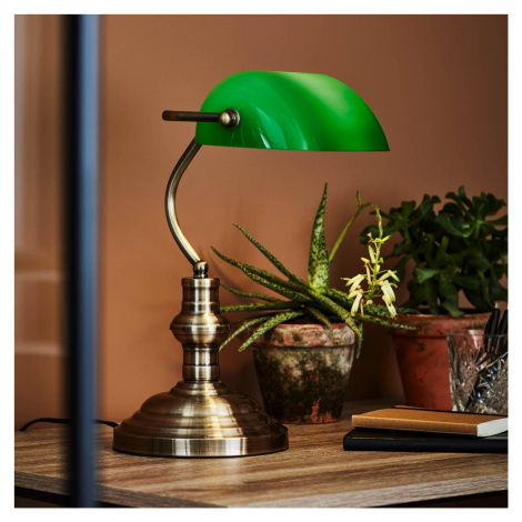 Stolná lampa Bankers, výška 25 cm zelená Markslöjd