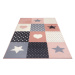 Ružový detský koberec 150x80 cm Pretty Patchwork - Hanse Home