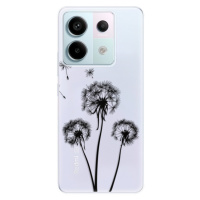 Odolné silikónové puzdro iSaprio - Three Dandelions - black - Xiaomi Redmi Note 13 Pro 5G / Poco