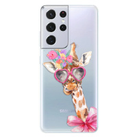 Odolné silikónové puzdro iSaprio - Lady Giraffe - Samsung Galaxy S21 Ultra