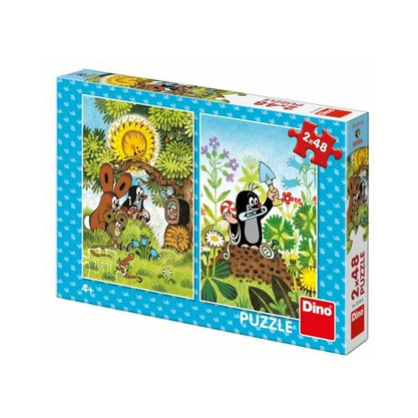 Dino Puzzle Krtko 2x48 dielikov 18x26cm v krabici 27x19x4cm