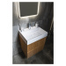 SAPHO - GODIVA umývadlo, liatý mramor, 58x44cm, biela GU058