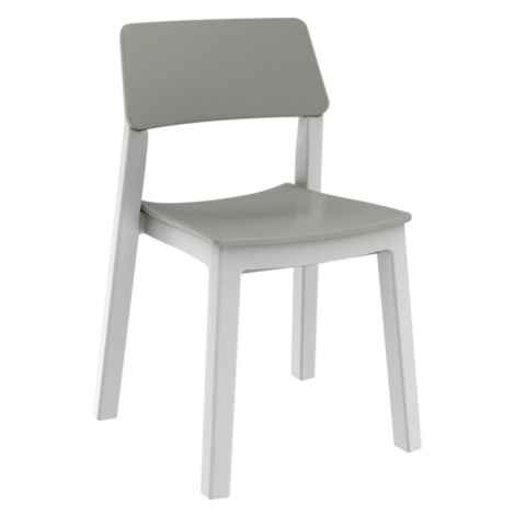 Plastové kreslo BISTROT ITALIA, svetlosivé