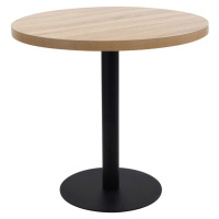 vidaXL Bistro stolík bledohnedý 80 cm MDF