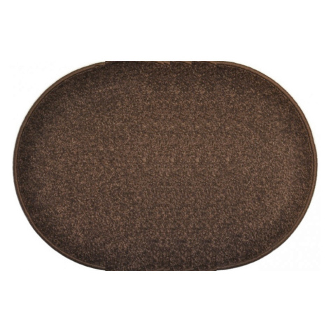 Kusový koberec Eton hnědý ovál - 50x80 cm Vopi koberce