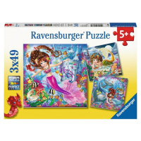 Ravensburger Puzzle Morské víly 3 x 49 dielikov