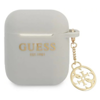 Silikónové puzdro Guess na Apple Airpods 1/2 GUA2LSC4EG 4G Charm sivé