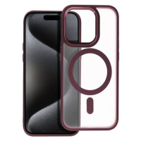 Matte Mag Cover case compatible s MagSafe pre IPHONE 15 PRE plum red