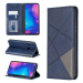 Xiaomi Poco M3, bočné otváracie puzdro, stojan, geometrický vzor, Wooze DesignBook, modrá