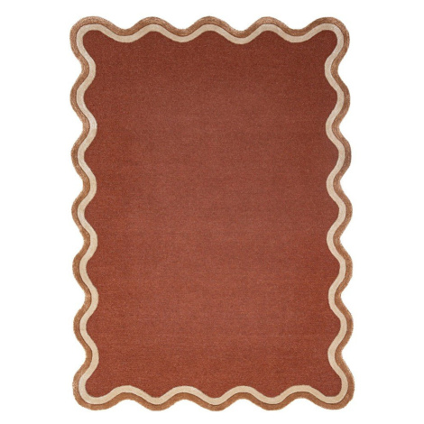 Ručne tkaný koberec s prímesou vlny v terakotovej farbe 160x230 cm Rivo Wool – Flair Rugs