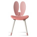 Detská stolička zajačik flamenco - ružová/biela