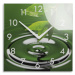 domtextilu.sk Dekoračné sklenené hodiny 30 cm v zelených odtieňoch 57317