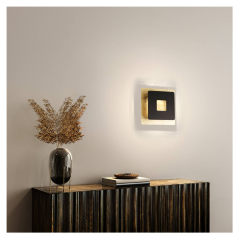 LED svetlo Hennes, 18x18 cm, lístkové zlato/čierna FISCHER & HONSEL