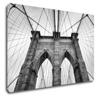 Impresi Obraz Brooklyn bridge čiernobiely - 90 x 60 cm