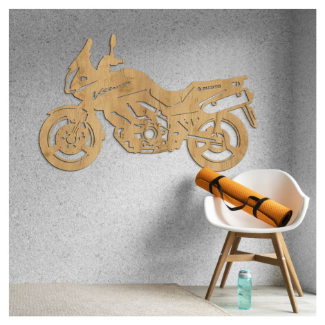 Drevená motorka na stenu - Suzuki V-Strom, Dub zlatý