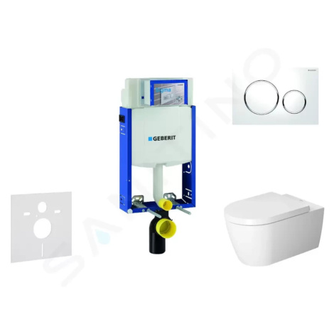 GEBERIT - Kombifix Modul na závesné WC s tlačidlom Sigma20, biela/lesklý chróm + Duravit ME by S