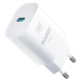 3mk sieťová nabíjačka - HARDY Charger 33W, GaN 1x USB-C (PD) pre Apple, biela