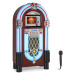 Auna Graceland Touch, jukebox, 12" dotykový ovládací panel, WLAN, CD, BT, mikrofón, drevený vzhľ