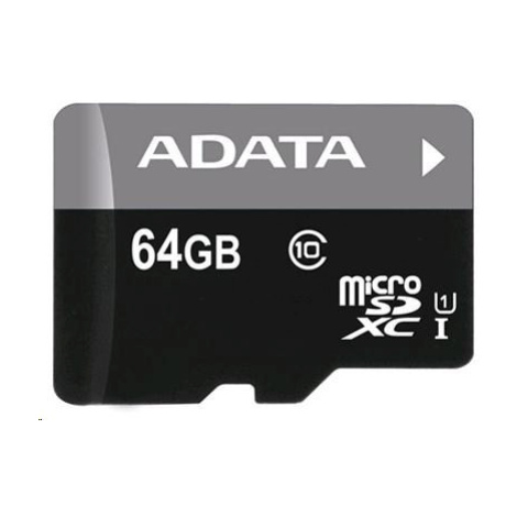 ADATA MicroSDXC karta 64GB Premier UHS-I Class 10 + SD adaptér