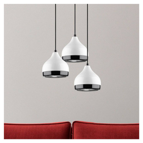 Závesné svietidlo Yildo 6873, biela/čierna, kov 3-pl Opviq lights